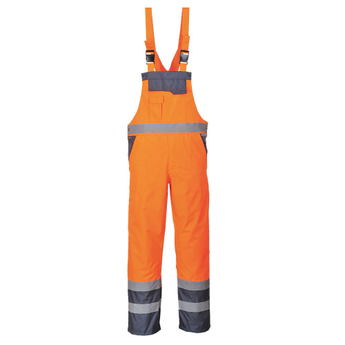 Portwest S488 Two-Tone Dungarees - Lined, Orange/Navy Portwest S488 Two-Tone Dungarees - Lined, Orange/Navy