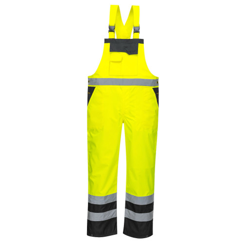 Portwest S488 Two-Tone Dungarees - Lined, Yellow/Black Portwest S488 Two-Tone Dungarees - Lined, Yellow/Black