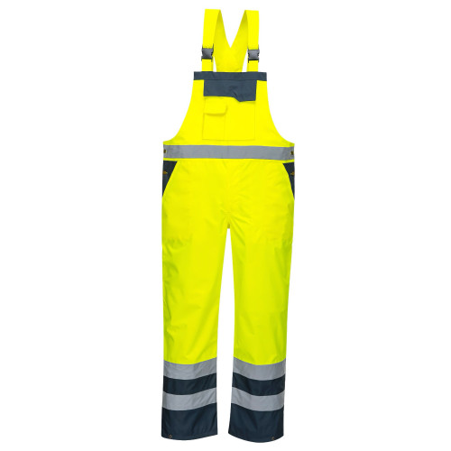 Portwest S488 Salopette bicolore- foderata, Giallo/Blu navy Portwest S488 Salopette bicolore- foderata, Giallo/Blu navy