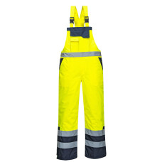 Portwest S489 Salopette Hi-Vis bicolore - foderata, Giallo