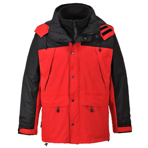 Portwest S532 Orkney 3-in-1 Breathable Jacket, Red