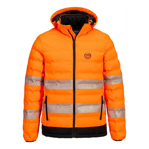 Portwest S548 Ultasonic High Visibility Tunnel Jacket, Orange/Black