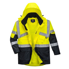 Portwest S760 Two-Tone Hi-Vis Breathable Jacket, Yellow/Navy