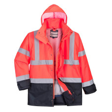 Portwest S768 Executive 5 in 1 Hi-Vis Jacket, Red/Navy