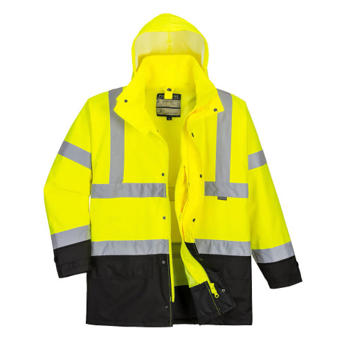 Portwest S768 5-in-1 Hi-Vis Executive Jacket, Yellow/Black