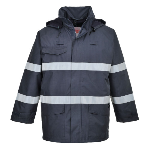 Portwest S770 Multi-Normal Bizflame Rain Jacket, Navy Blue