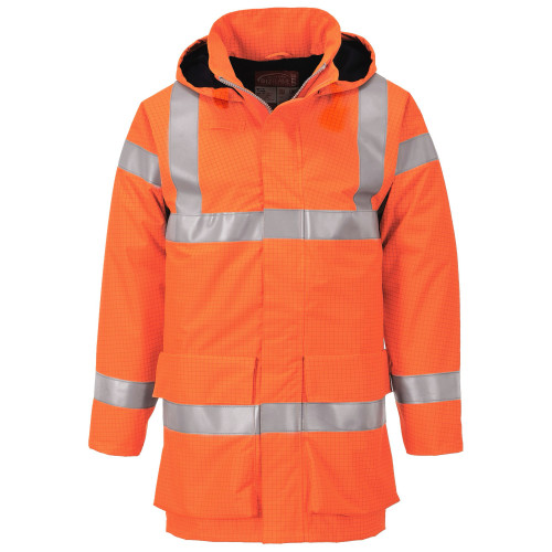 Portwest S774 Bizflame Rain Multi-Norm Hi-Vis Jacket, Orange