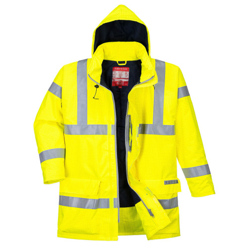 Portwest S778 Bizflame Rain Multi-Standard Hi-Vis Jacket, Yellow
