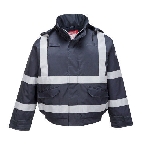 Portwest S783 Multi-standard Bizflame Rain Bomber, Navy Blue