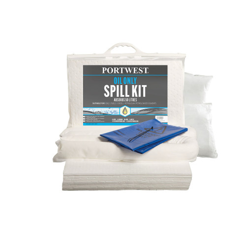 Portwest SM61 50 Liter Oil Absorbent Kit, White