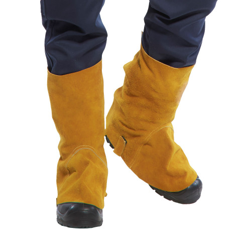 Portwest SW32 Leather Boot Covers, Brown