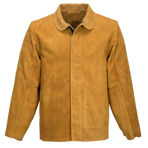 Portwest SW34 Leather Welding Jacket, Brown