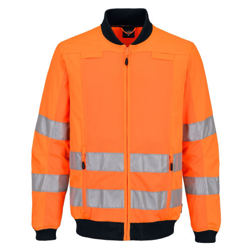 Portwest T164ONR Hi-Vis Mesh Panel Work Jacket Orange/Black