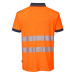 Portwest T180 PW3 Hi-Vis Short Sleeve Polo Shirt, Orange/Navy Portwest T180 PW3 Hi-Vis Short Sleeve Polo Shirt, Orange/Navy