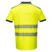 Portwest T180 PW3 Hi-Vis Short Sleeve Polo Shirt, Yellow/Navy Blue