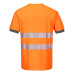Portwest T181 PW3 Hi-Vis Short Sleeve T-Shirt, Orange/Grey