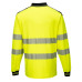 Portwest T184 PW3 Hi-Vis Long Sleeve Polo Shirt, Yellow/Black Portwest T184 PW3 Hi-Vis Long Sleeve Polo Shirt, Yellow/Black