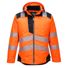 Portwest T400 PW3 Hi-Vis Winter Jacket, Orange/Black