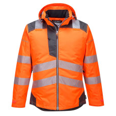 Portwest T400 PW3 Hi-Vis Winter Jacket, Orange/Grey