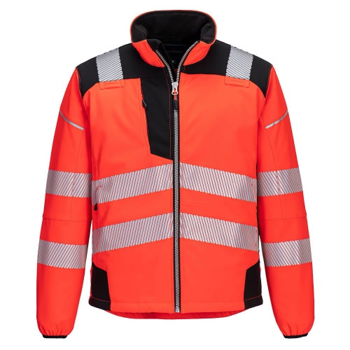 Portwest T402 PW3 Softshell Hi-Vis, Red/Black Portwest T402 PW3 Softshell Hi-Vis, Red/Black