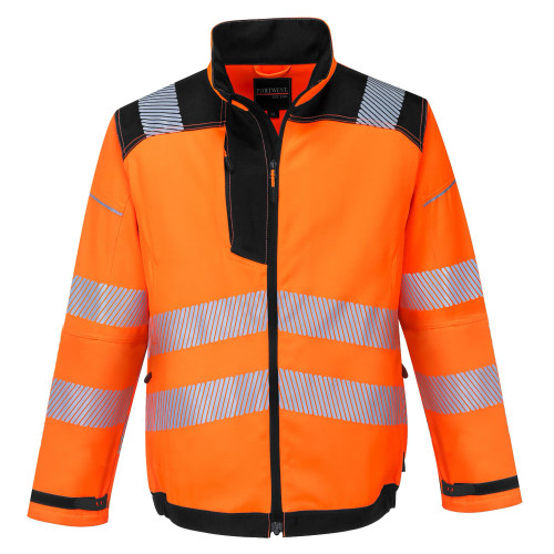 Portwest T500 PW3 Hi-Vis Work Jacket, Orange/Black