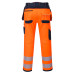 Portwest T501 PW3 Hi-Vis Trousers with Holster Pockets, Orange/Navy Blue