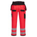 Portwest T501 PW3 Hi-Vis Trousers with Holster Pockets, Red/Black