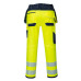 Portwest T501 PW3 Hi-Vis Trousers with Holster Pockets, Yellow/Navy Blue