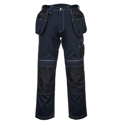 Portwest T602 Holster PW3 Work Trousers, Navy/Black