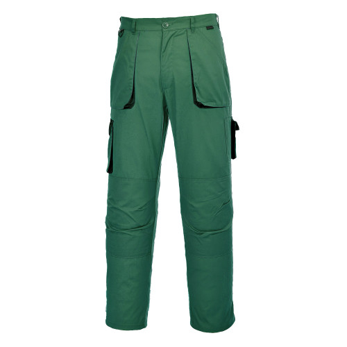 Portwest TX11 Portwest Texo Two-Tone Trousers, Bottle Green
