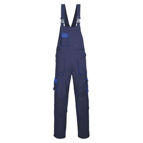 Portwest TX12 Portwest Texo Two-Tone Dungarees, Navy Blue