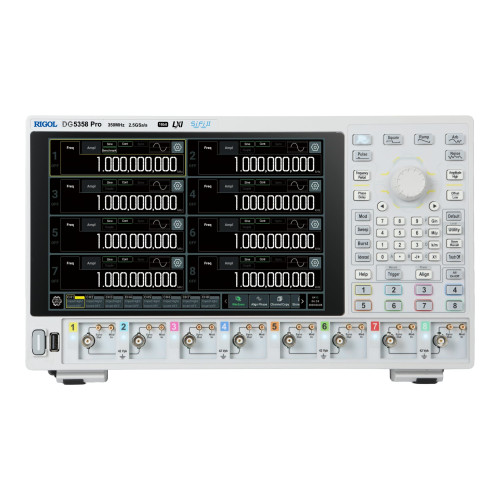 RIGOL DG5358 Pro Arbitrary Waveform Generator 350MHz, 2.5GSa/s, 8 Channels, 16 bits RIGOL DG5358 Pro Arbitrary Waveform Generator 350MHz, 2.5GSa/s, 8 Channels, 16 bits