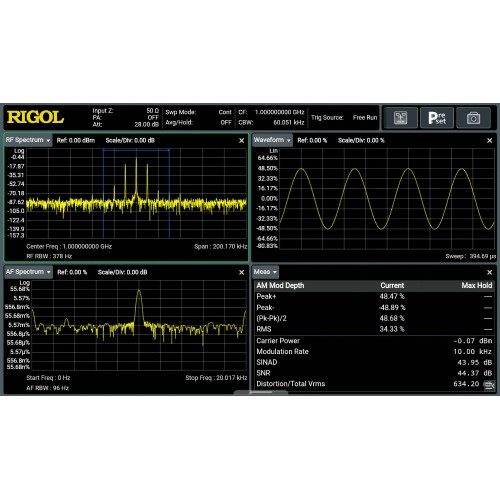 RIGOL RSA800-ADM Analog Demodulation (ADM) Application Software RIGOL RSA800-ADM Analog Demodulation (ADM) Application Software