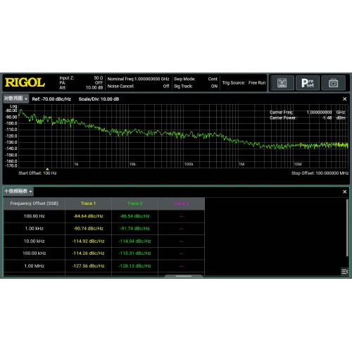 RIGOL RSA800-PNOISE Phase Noise Measurement Application Software RIGOL RSA800-PNOISE Phase Noise Measurement Application Software