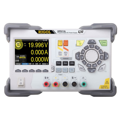 RIGOL DP811A DC Power Supply 200W, 1 output 20V/10A (Low Range), 40V/5A (High Range) RIGOL DP811A DC Power Supply 200W, 1 output 20V/10A (Low Range), 40V/5A (High Range)