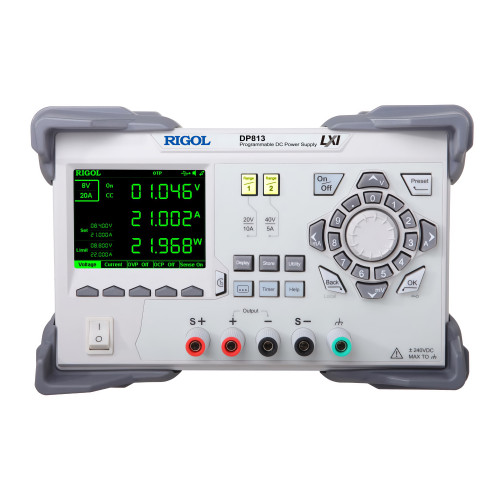 RIGOL DP813 DC Power Supply 200W, 1 output 8V/20A (Low Range), 20V/10A (High Range) RIGOL DP813 DC Power Supply 200W, 1 output 8V/20A (Low Range), 20V/10A (High Range)