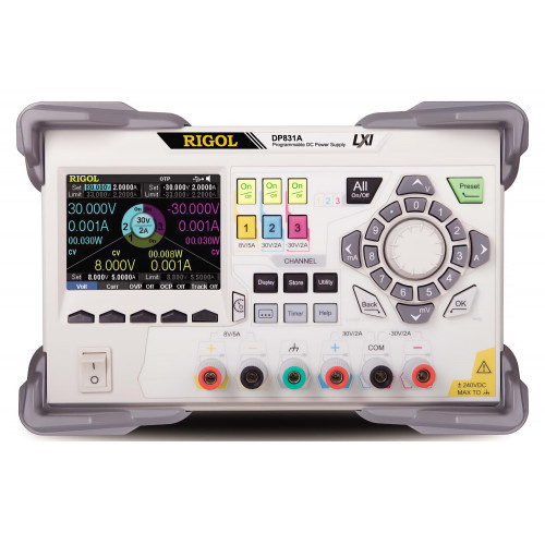 RIGOL DP831A DC Power Supply 160W, 3 outputs 8V/5A, 30V/2A, -30V/2A RIGOL DP831A DC Power Supply 160W, 3 outputs 8V/5A, 30V/2A, -30V/2A