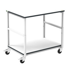 Carrello base ESD 1000x700 con 2 ripiani