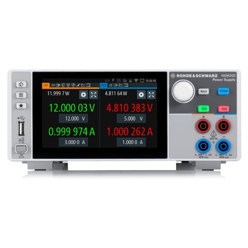 Rohde & Schwarz NGM-COM2b Two-quadrant DC power supply with battery simulation and I/O trigger Rohde & Schwarz NGM-COM2b Two-quadrant DC power supply with battery simulation and I/O trigger