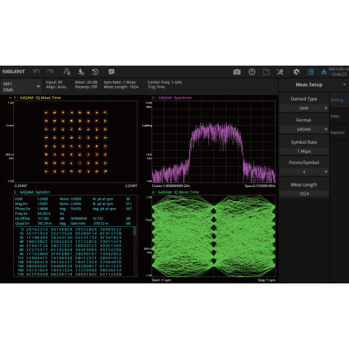 SIGLENT SHA850-DMA Opzione software per l'analisi della modulazione digitale SIGLENT SHA850-DMA Opzione software per l'analisi della modulazione digitale