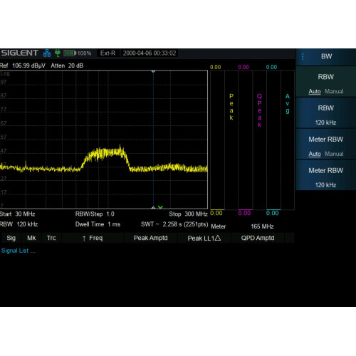 SIGLENT SHA860-EMI Software Option for EMI Measurement