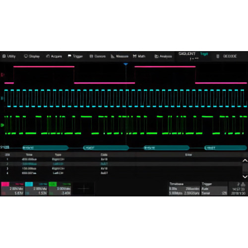 SIGLENT SDS2000HD-I2S Software Activation I2S Trigger and Decode