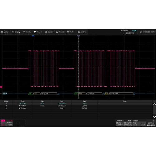SIGLENT SDS6000Pro-1553B MIL-STD-1553B trigger and decode (software option) SIGLENT SDS6000Pro-1553B MIL-STD-1553B trigger and decode (software option)