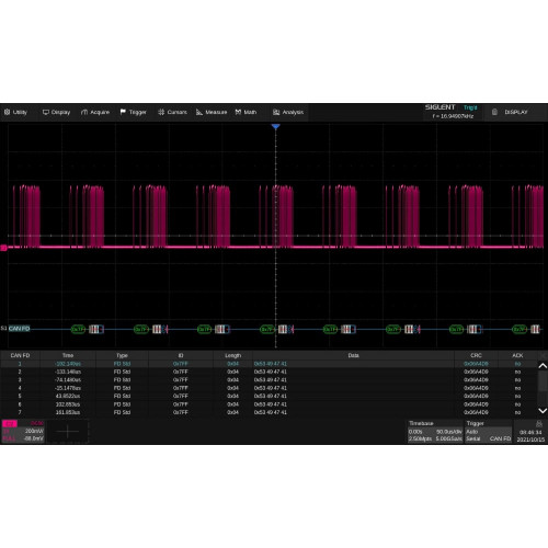 SIGLENT SDS6000Pro-CANFD CAN FD trigger and decode (software option)