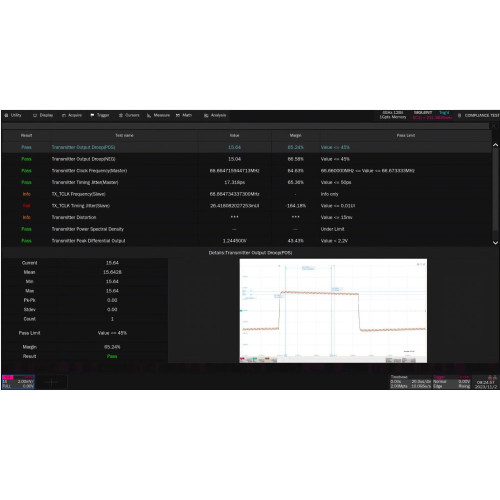 SIGLENT SDS7000A-CT-100BASE-T1 Opzione software per test di pre-conformità 100Base-T1 per SDS7000A