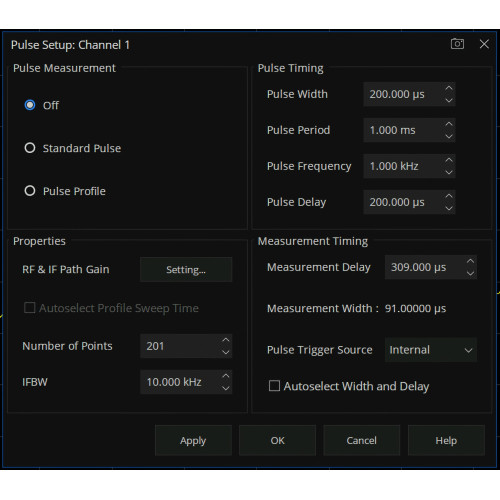 SIGLENT SNA5000-PM Software Option for Pulse Measurement