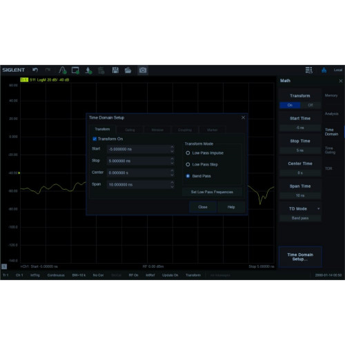 SIGLENT SNA5000-TDA Time Domain Analysis (SW)