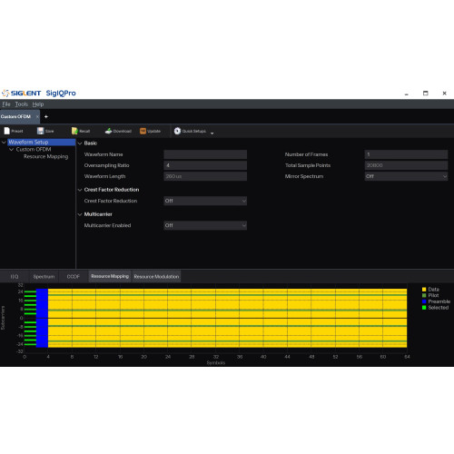 SIGLENT SigIQPro-OFDM Custom OFDM Signal Generation Software SIGLENT SigIQPro-OFDM Custom OFDM Signal Generation Software