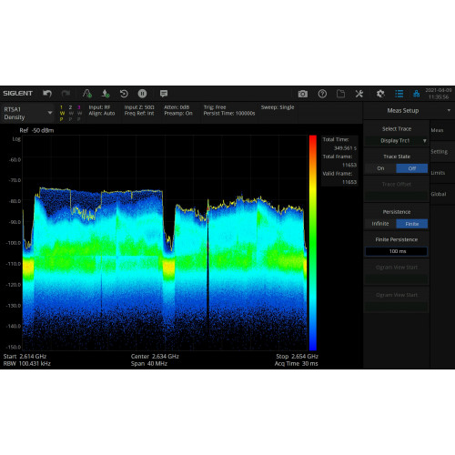 SIGLENT SSA5000-RTA1 Software Option for Real-Time Spectrum Analysis