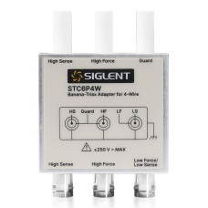 SIGLENT STC6P4W Adattatore da Banana a Triassiale a 4 Fili (con Guard)